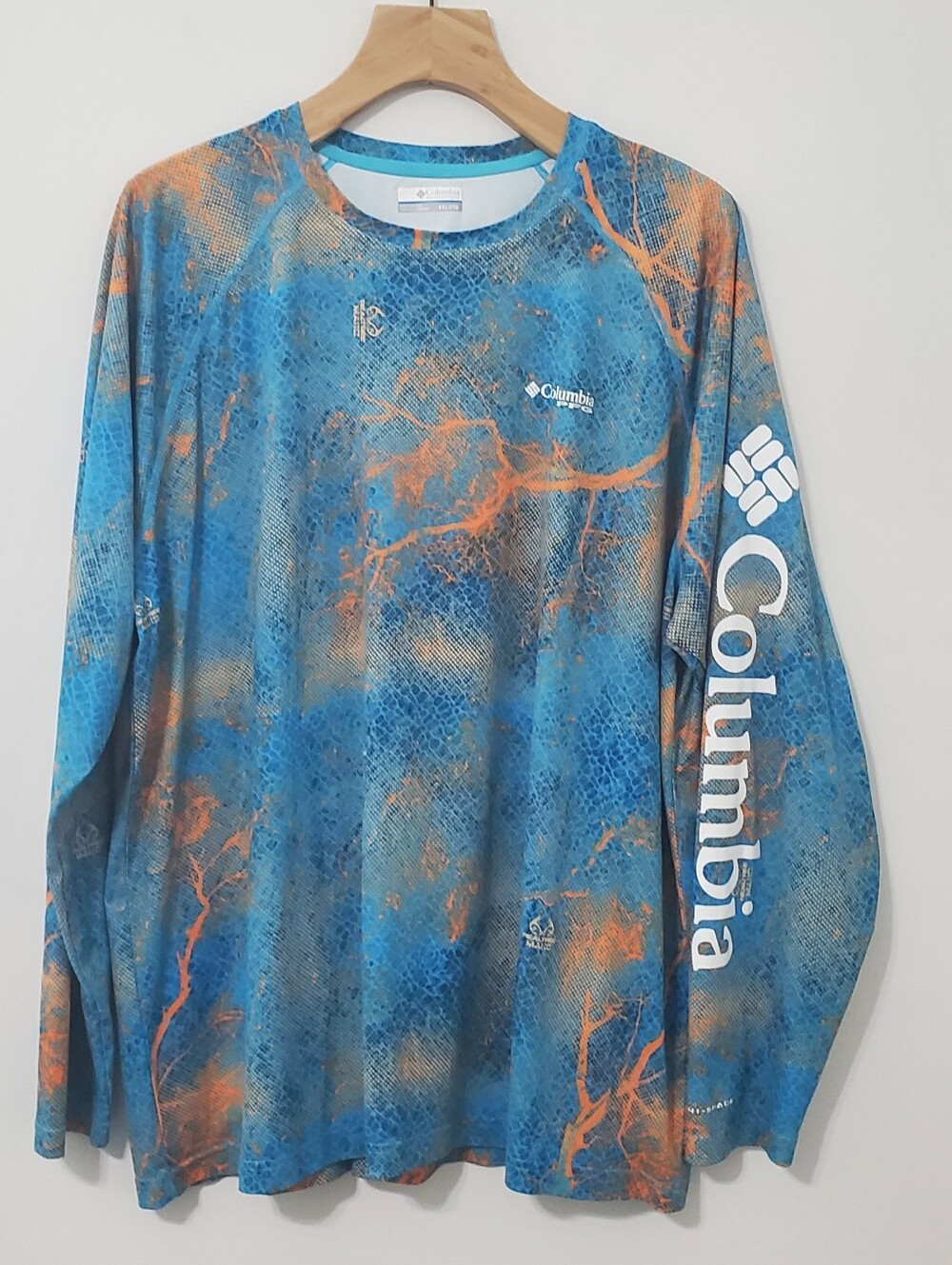 Columbia PFG Super Terminal Tackle Realtree Mako Print Long Sleeve Tee Mens XXL